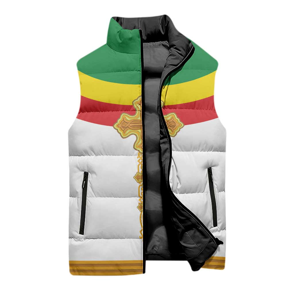 Ethiopia Meskel Sleeveless Puffer Jacket Ethiopian Cross