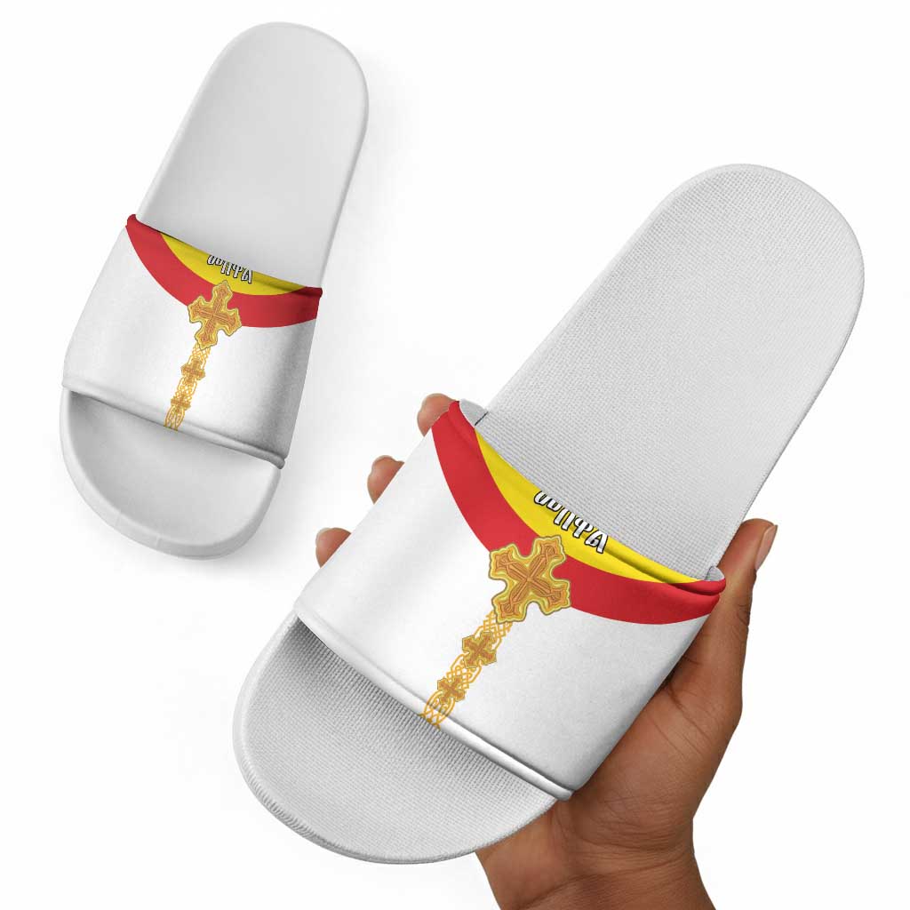Ethiopia Meskel Slide Sandals Ethiopian Cross