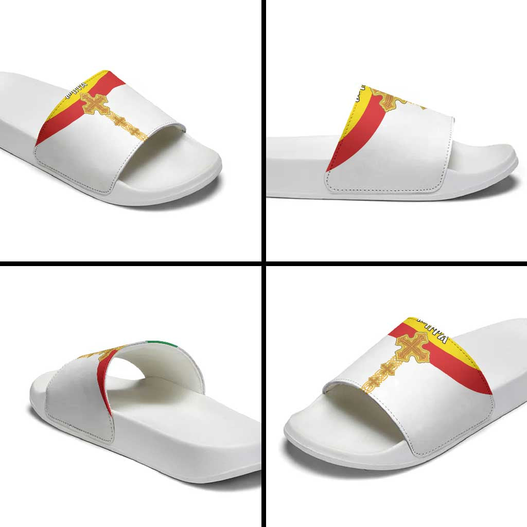 Ethiopia Meskel Slide Sandals Ethiopian Cross