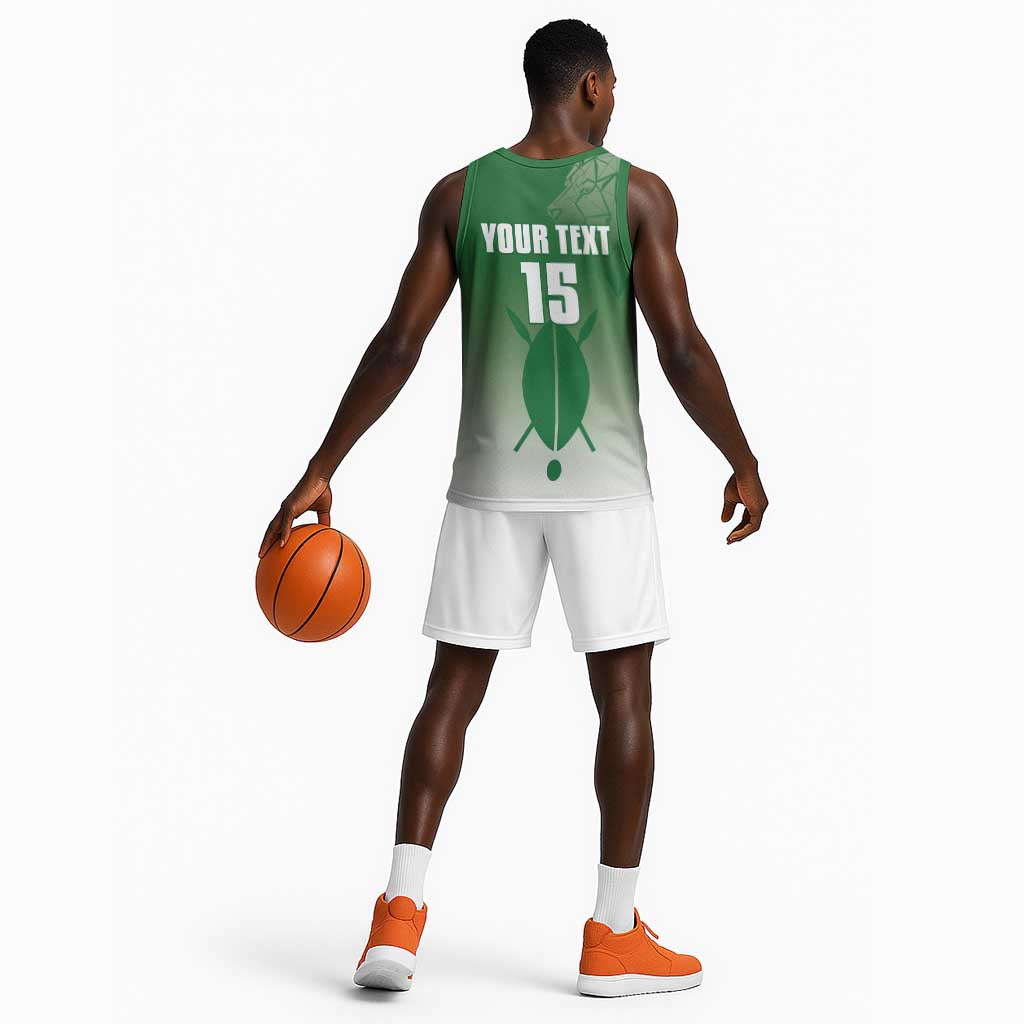 Custom Kenya Football Basketball Jersey Go Harambee Stars LT15