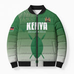 Custom Kenya Football Bomber Puffer Jacket Go Champions Harambee Stars