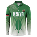 Custom Kenya Football Button Sweatshirt Go Champions Harambee Stars