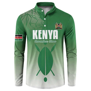 Custom Kenya Football Button Sweatshirt Go Champions Harambee Stars