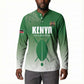 Custom Kenya Football Button Sweatshirt Go Champions Harambee Stars