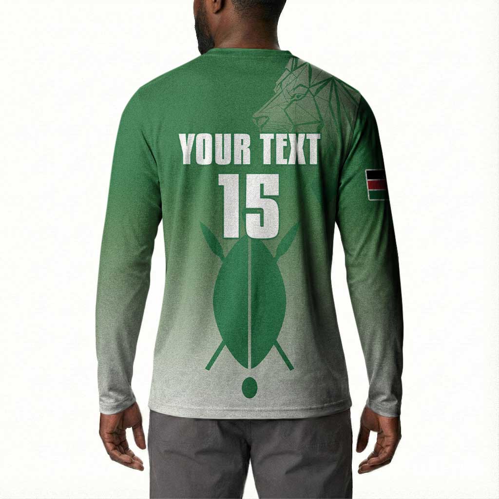 Custom Kenya Football Button Sweatshirt Go Champions Harambee Stars