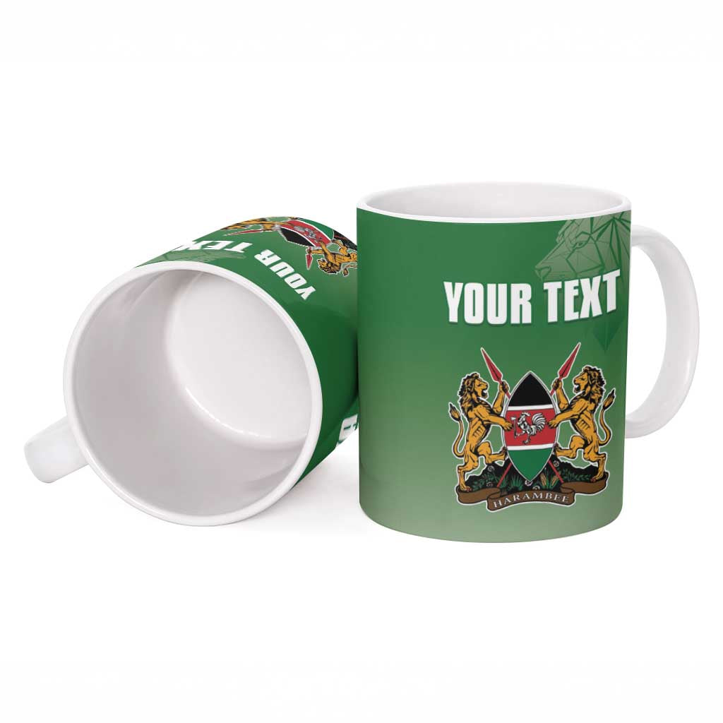 Custom Kenya Football Ceramic Mug Go Champions Harambee Stars
