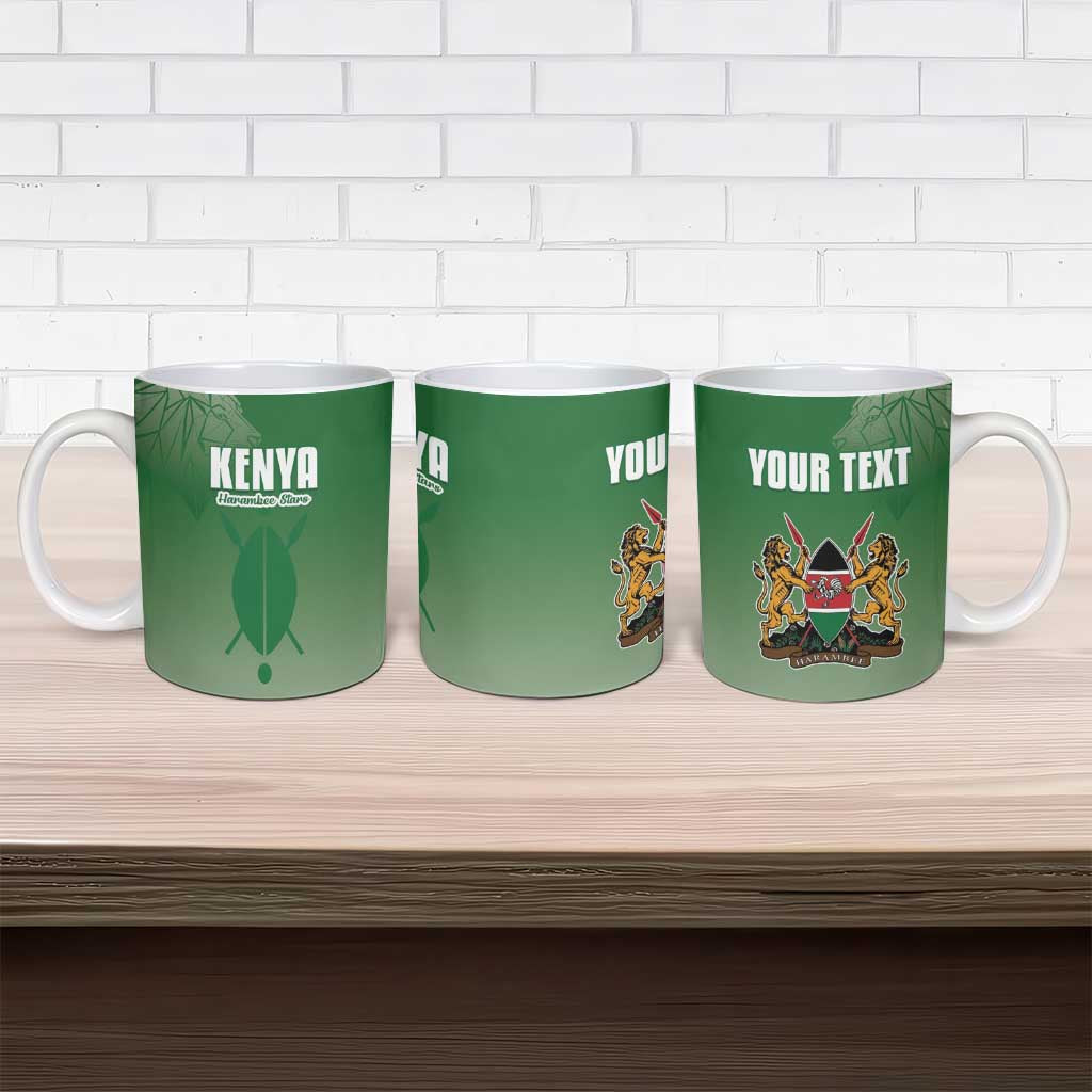 Custom Kenya Football Ceramic Mug Go Champions Harambee Stars