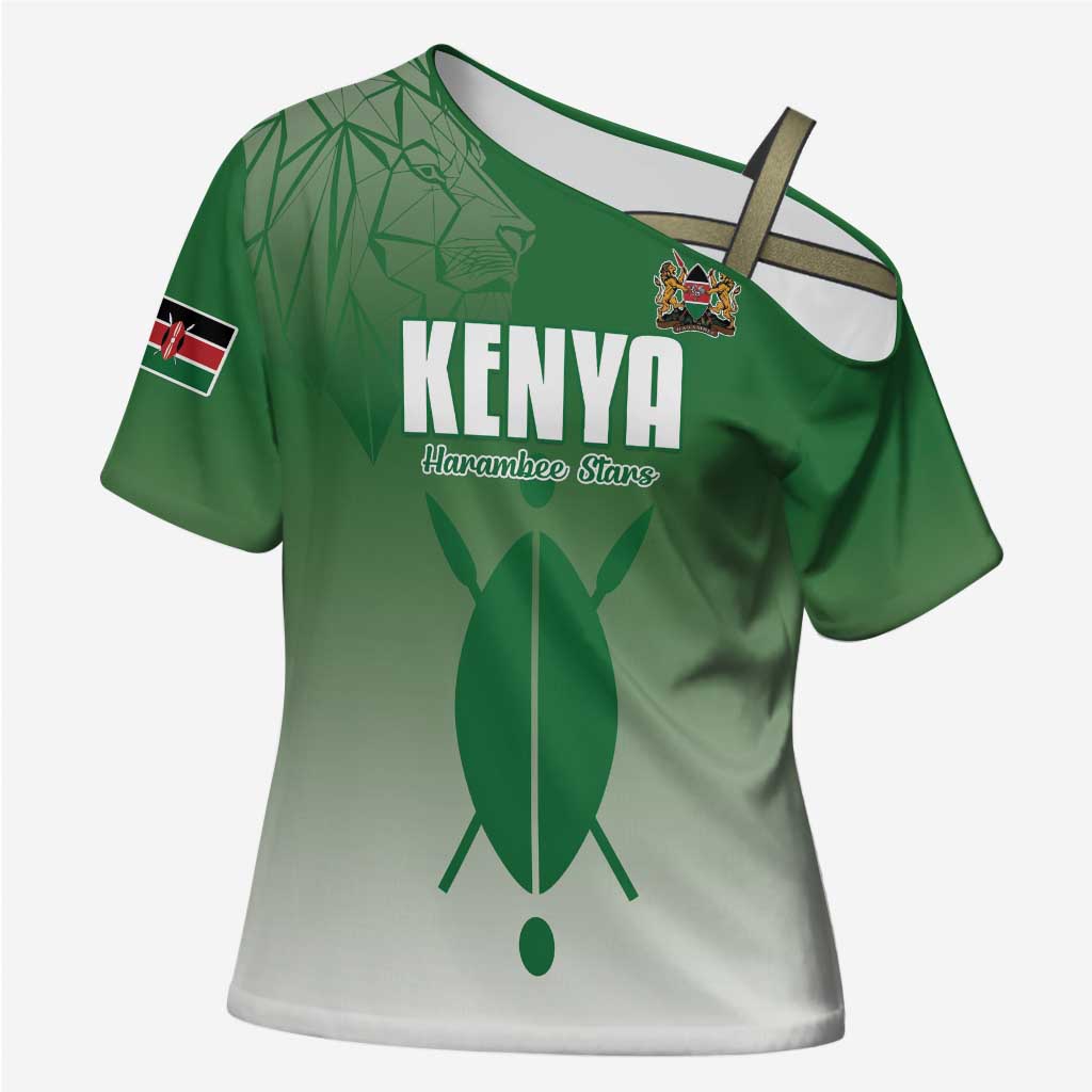 Custom Kenya Football Cross Shoulder Shirt Go Champions Harambee Stars