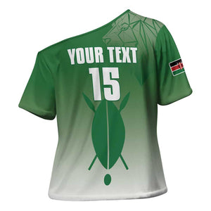 Custom Kenya Football Cross Shoulder Shirt Go Champions Harambee Stars