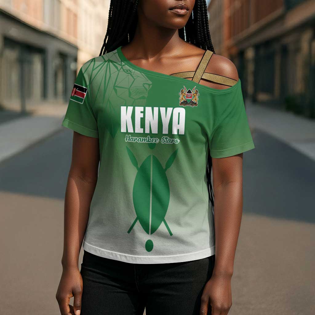 Custom Kenya Football Cross Shoulder Shirt Go Champions Harambee Stars