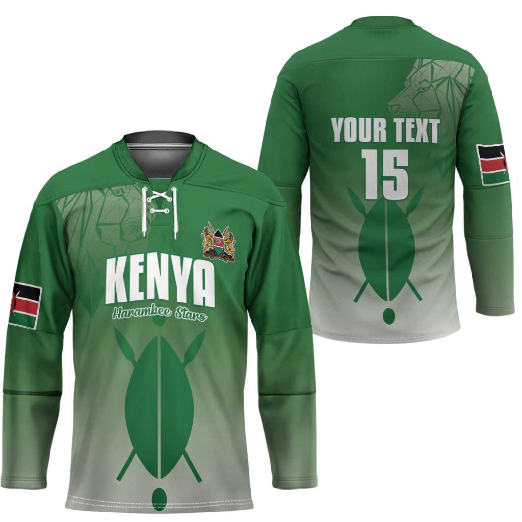 Custom Kenya Football Hockey Jersey Go Champions Harambee Stars