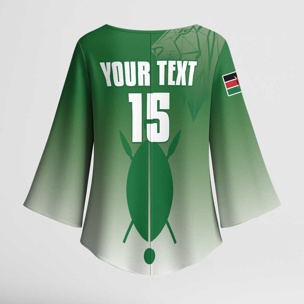 Custom Kenya Football Kimono Sleeve Blouse Go Champions Harambee Stars
