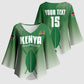 Custom Kenya Football Kimono Sleeve Blouse Go Champions Harambee Stars