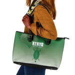 Kenya Football Leather Tote Bag Go Harambee Stars - African Pride