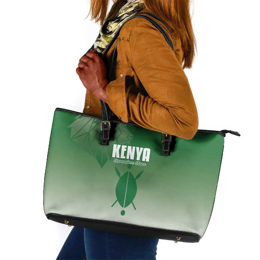 Kenya Football Leather Tote Bag Go Harambee Stars - African Pride