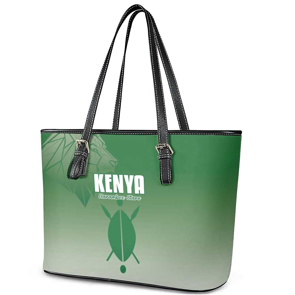 Kenya Football Leather Tote Bag Go Harambee Stars - African Pride