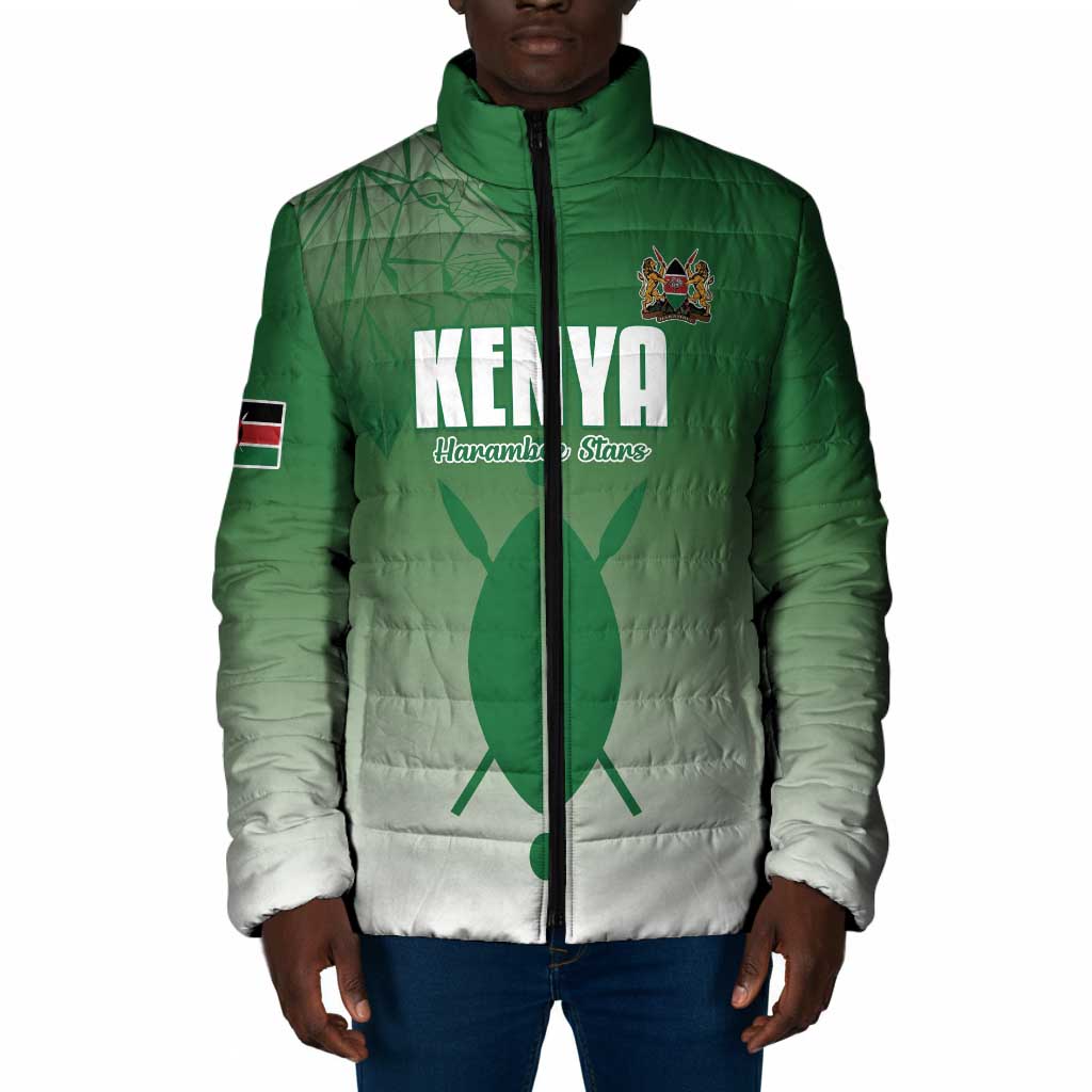 Custom Kenya Football Padded Jacket Go Champions Harambee Stars