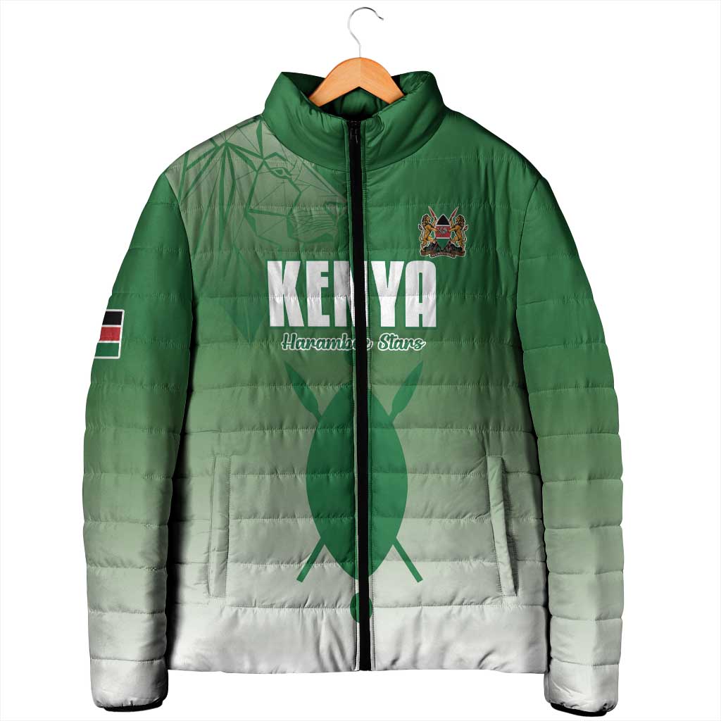 Custom Kenya Football Padded Jacket Go Champions Harambee Stars