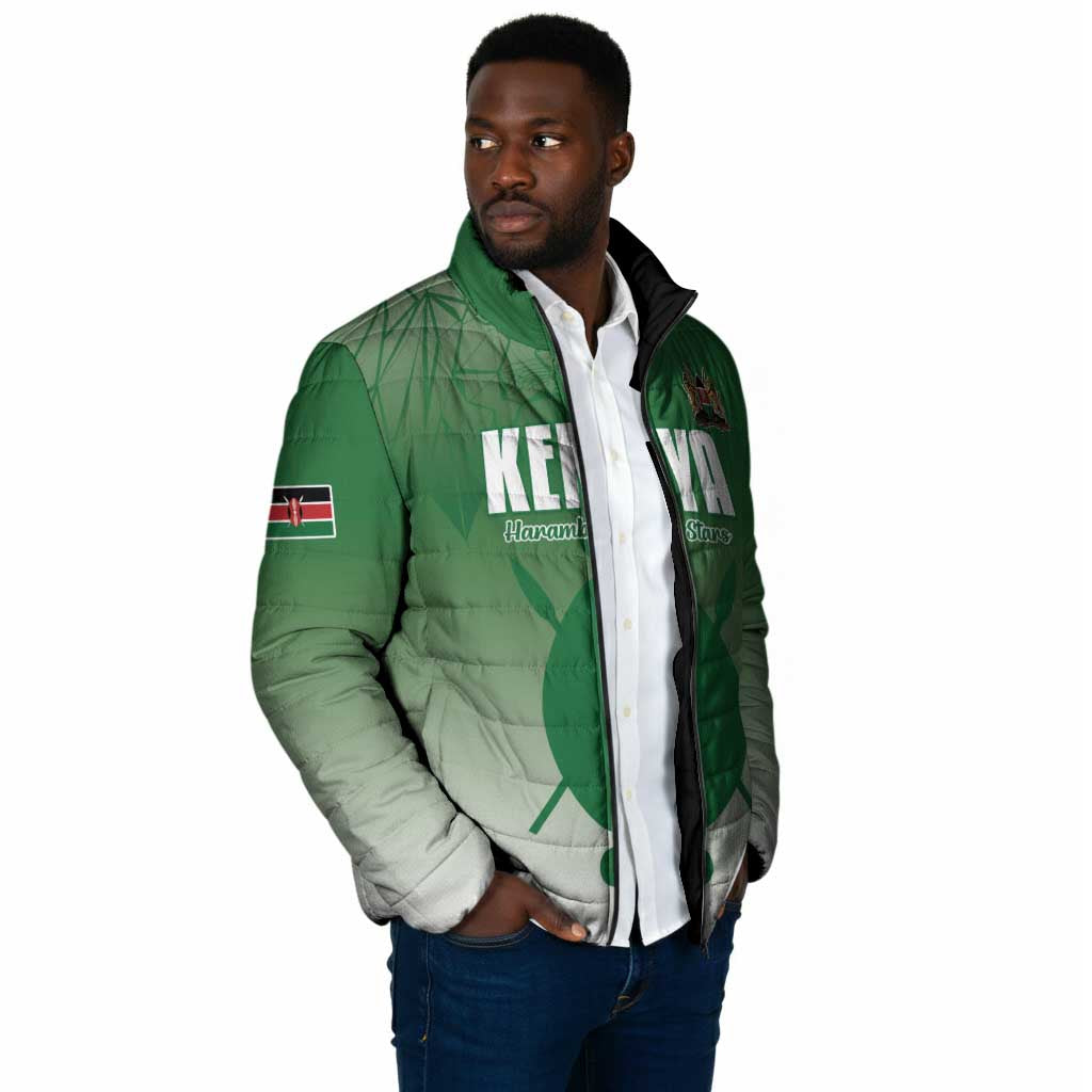 Custom Kenya Football Padded Jacket Go Champions Harambee Stars