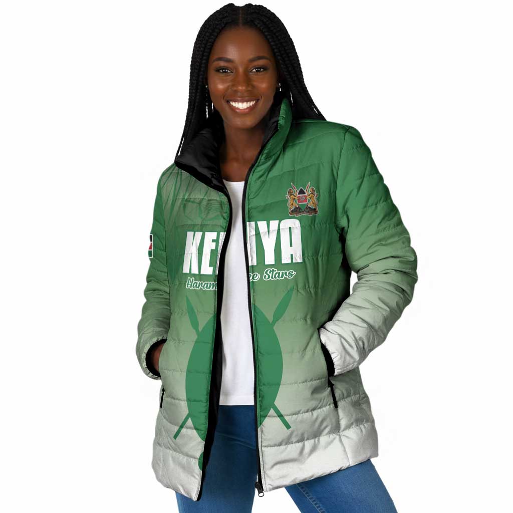 Custom Kenya Football Padded Jacket Go Champions Harambee Stars