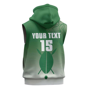 Custom Kenya Football Sleeveless Hoodie Go Harambee Stars - African Pride