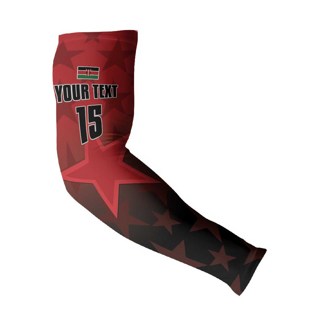 Custom Kenya Football Arm Sleeves Go Harambee Stars - Red Jersey