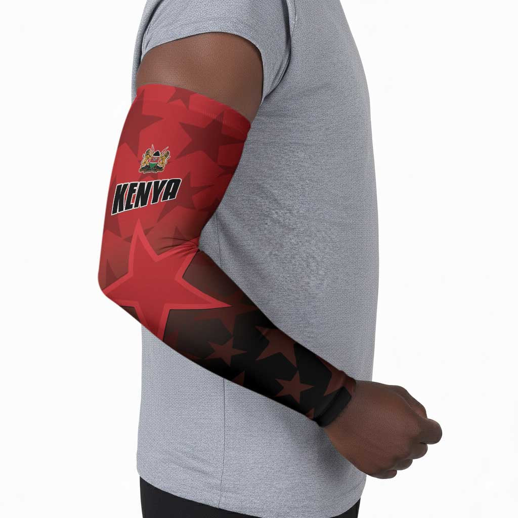Custom Kenya Football Arm Sleeves Go Harambee Stars - Red Jersey