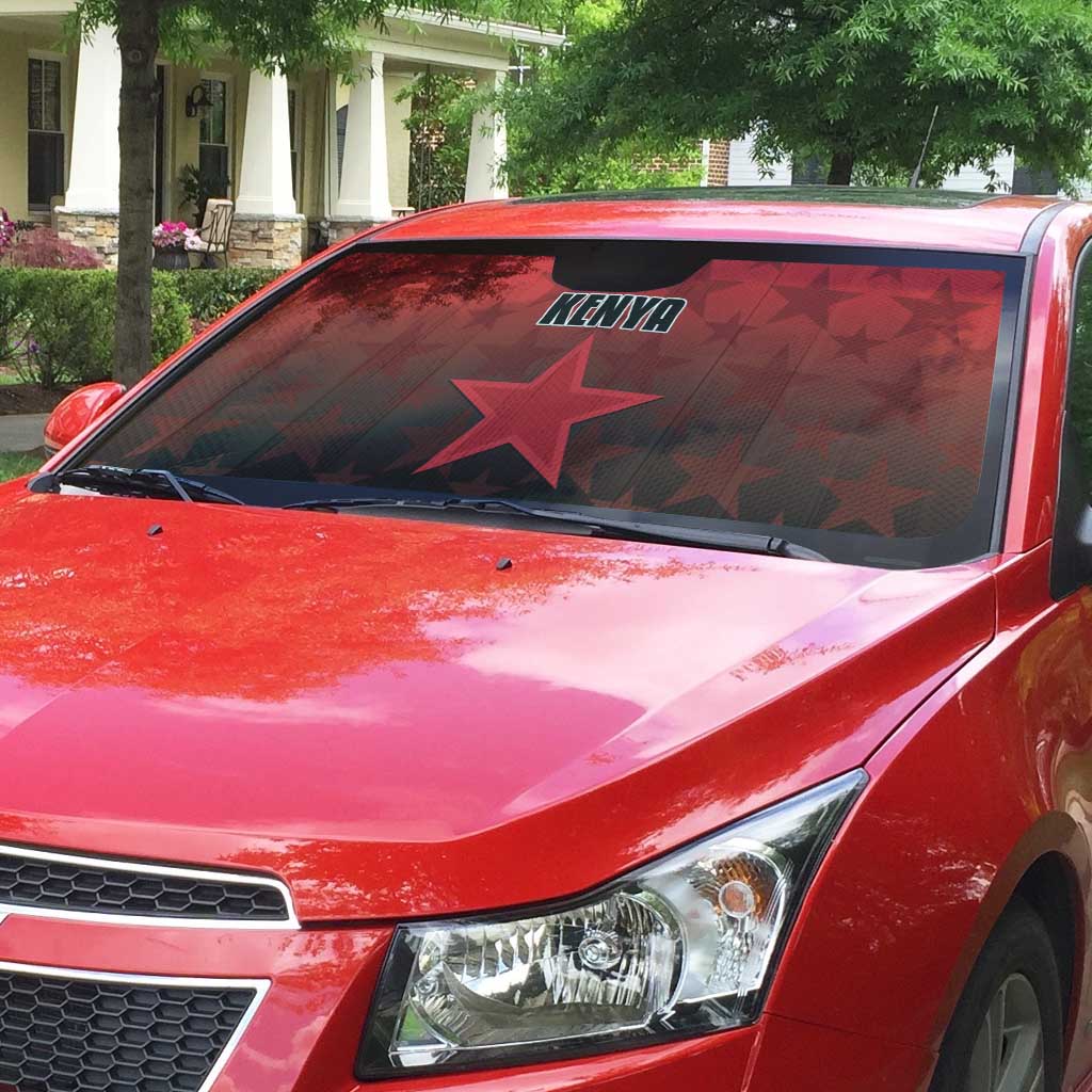 Kenya Football Auto Sun Shade Go Harambee Stars - Red Jersey