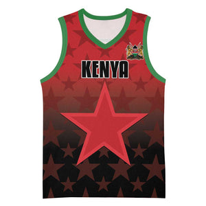 Custom Kenya Football Basketball Jersey Harambee Harambee Stars - Red Jersey LT15