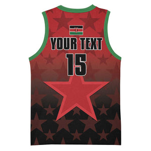 Custom Kenya Football Basketball Jersey Harambee Harambee Stars - Red Jersey LT15