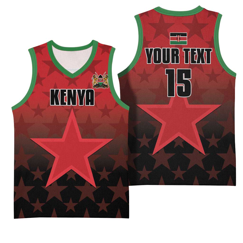 Custom Kenya Football Basketball Jersey Harambee Harambee Stars - Red Jersey LT15