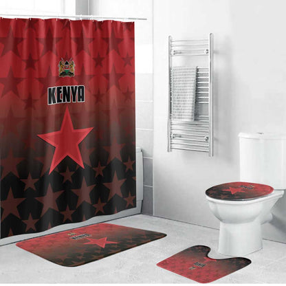 Kenya Football Bathroom Set Go Harambee Stars - Red Jersey