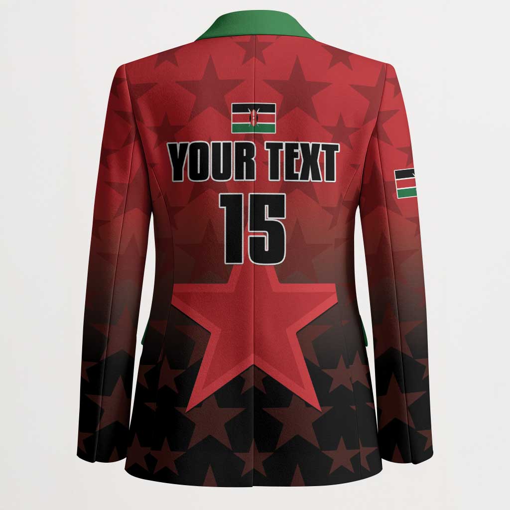 Custom Kenya Football Blazer Go Harambee Stars - Red Jersey