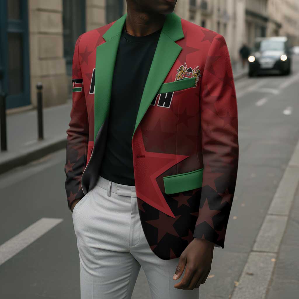 Custom Kenya Football Blazer Go Harambee Stars - Red Jersey