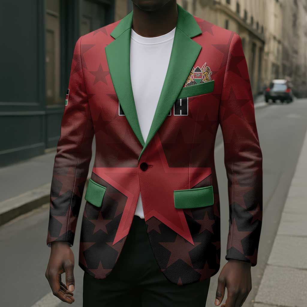Custom Kenya Football Blazer Go Harambee Stars - Red Jersey