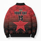 Custom Kenya Football Bomber Puffer Jacket Go Harambee Stars - Red Jersey