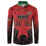 Custom Kenya Football Button Sweatshirt Go Harambee Stars - Red Jersey