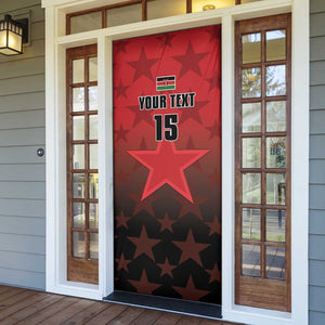 Custom Kenya Football Door Cover Go Harambee Stars - Red Jersey