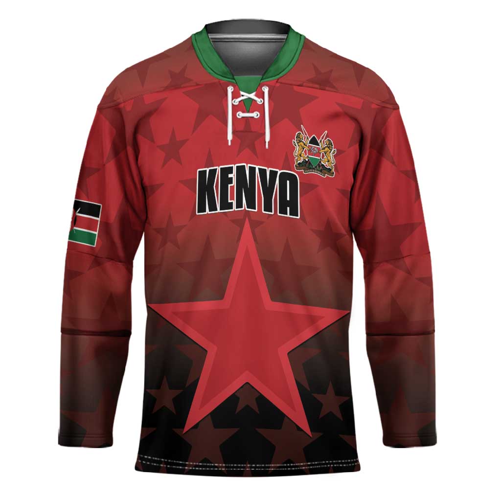 Custom Kenya Football Hockey Jersey Go Harambee Stars - Red Jersey