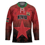 Custom Kenya Football Hockey Jersey Go Harambee Stars - Red Jersey