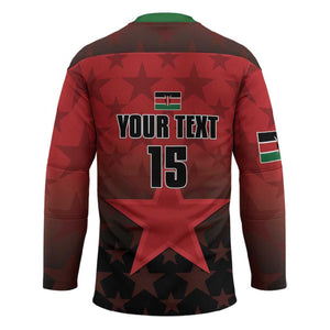 Custom Kenya Football Hockey Jersey Go Harambee Stars - Red Jersey