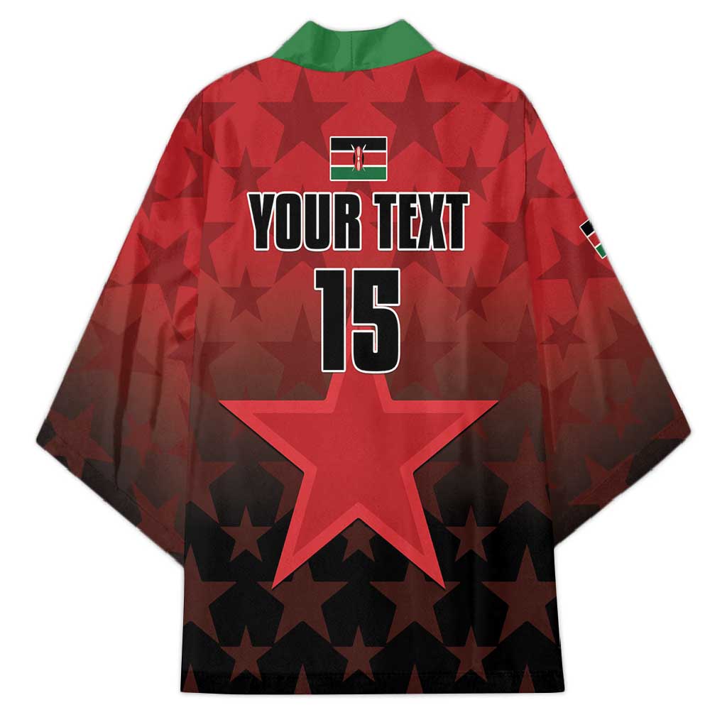 Custom Kenya Football Kimono Go Harambee Stars - Red Jersey