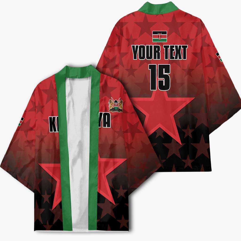 Custom Kenya Football Kimono Go Harambee Stars - Red Jersey