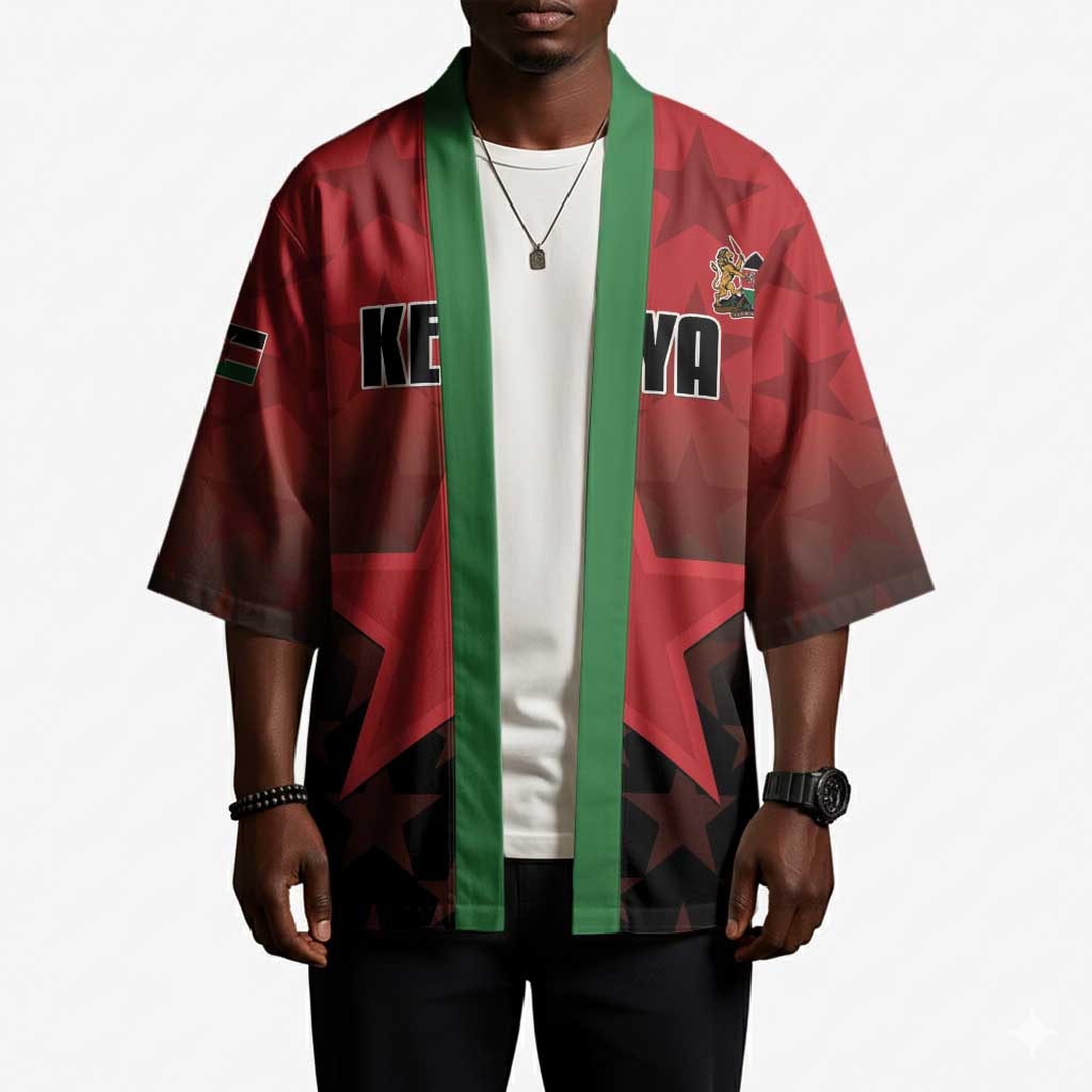 Custom Kenya Football Kimono Go Harambee Stars - Red Jersey