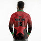 Custom Kenya Football Long Sleeve Polo Shirt Harambee Harambee Stars - Red Jersey - African Pride