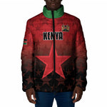 Custom Kenya Football Padded Jacket Go Harambee Stars - Red Jersey