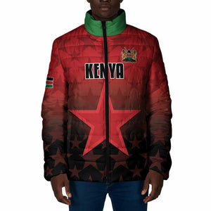 Custom Kenya Football Padded Jacket Go Harambee Stars - Red Jersey