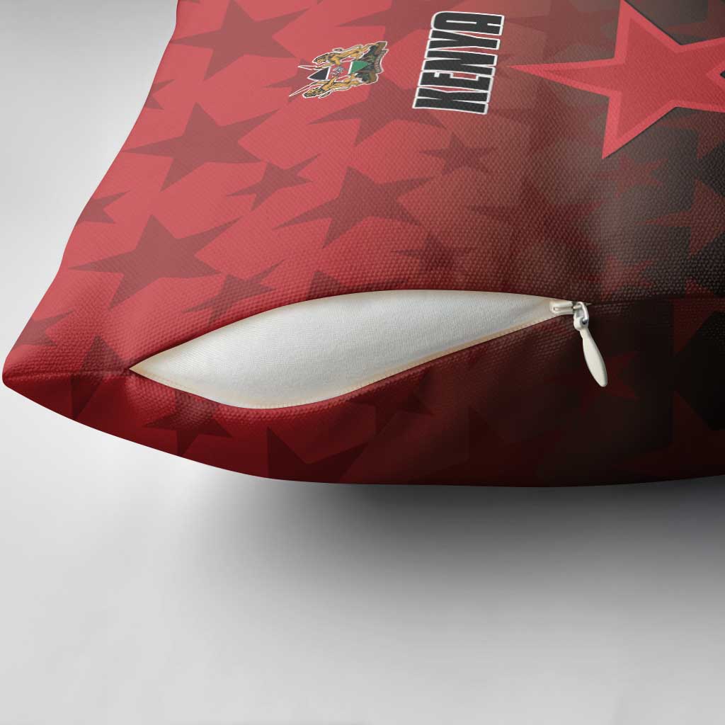Kenya Football Pillow Cover Go Harambee Stars - Red Jersey