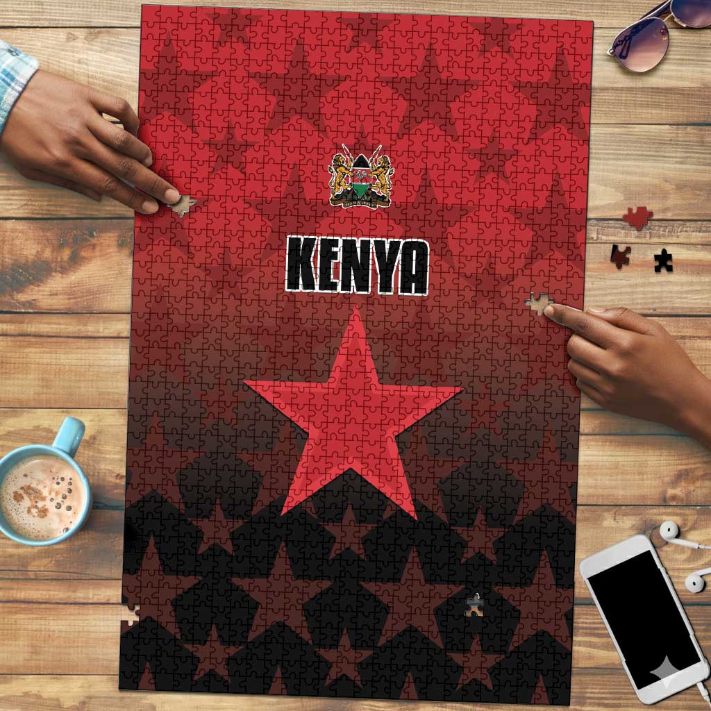 Kenya Football Puzzle Go Harambee Stars - Red Jersey