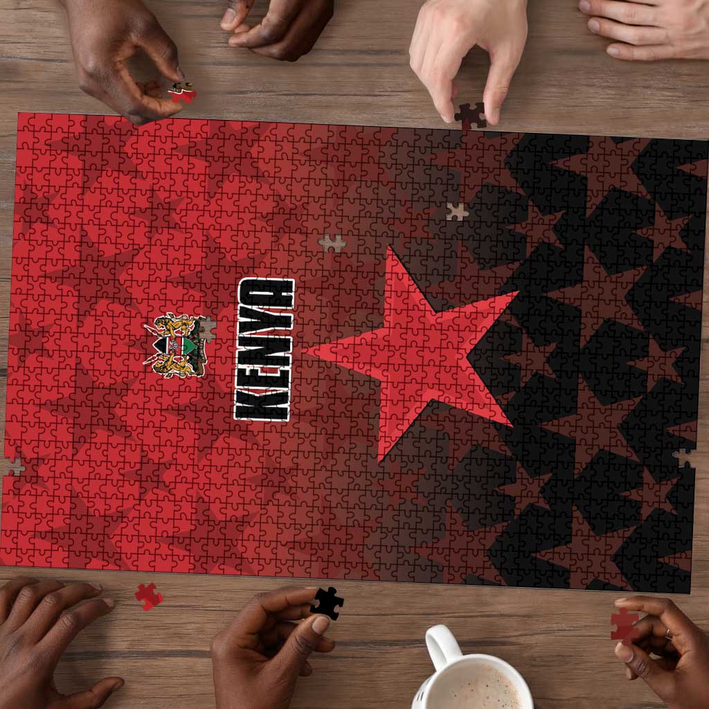 Kenya Football Puzzle Go Harambee Stars - Red Jersey